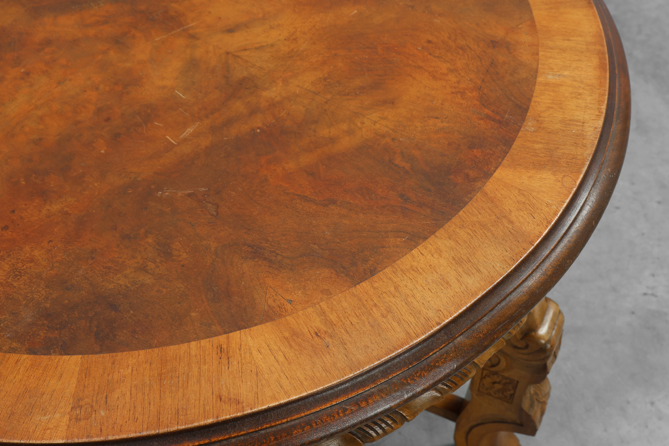Renaissance‑Style Round Walnut Coffee Table, France &ndash; Late 19th Centurythumbnail